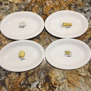 Rae Dunn set of 4 cheese plates